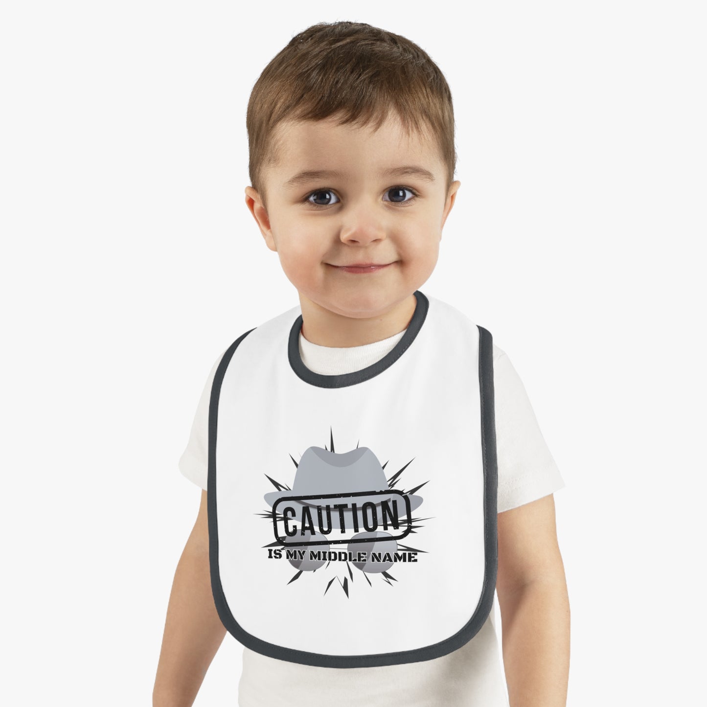 Caution is My Middle Name Bib