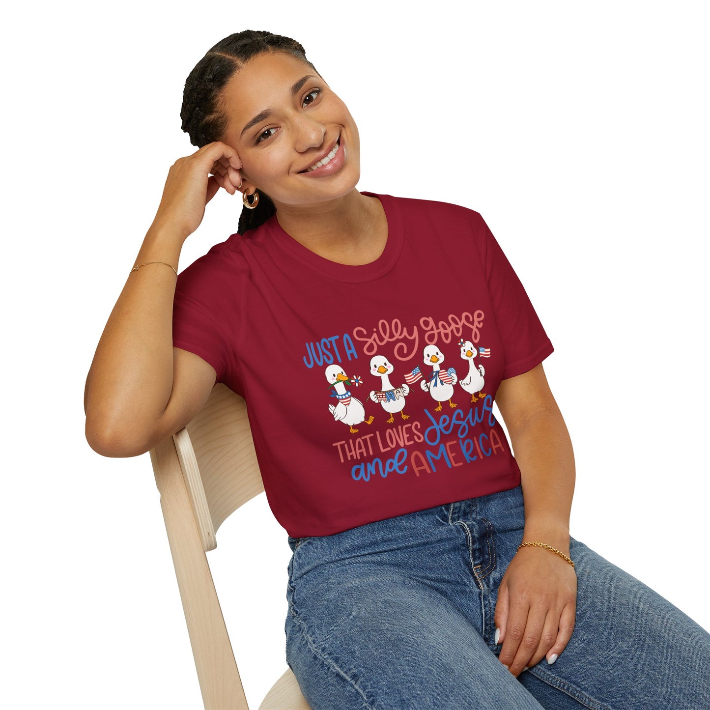 Just a Silly Goose That Loves Jesus and America Tee