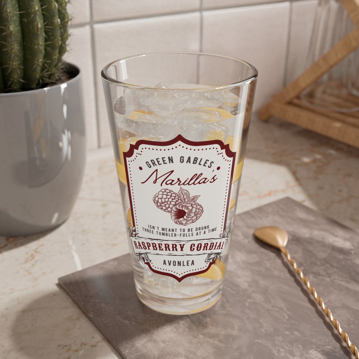 Marilla's Raspberry Cordial Glass