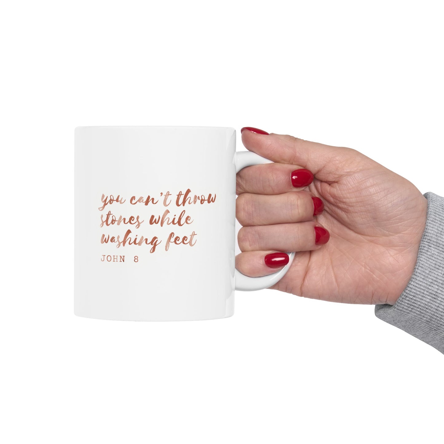 Can't Throw Stones Mug - Peach