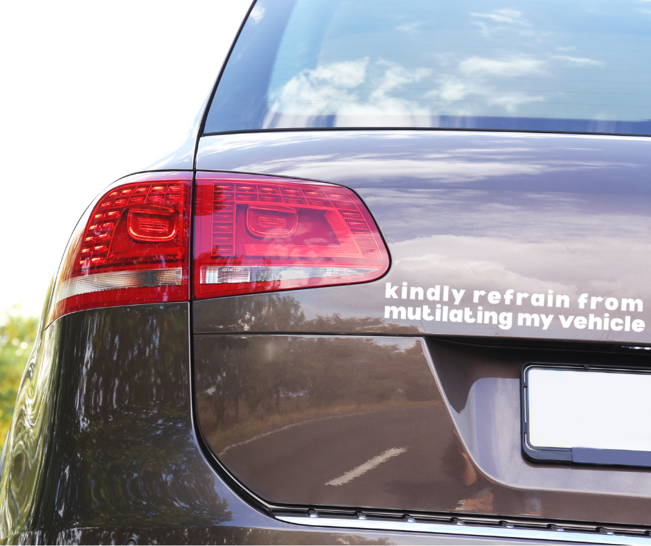 Kindly Refrain Bumper Sticker