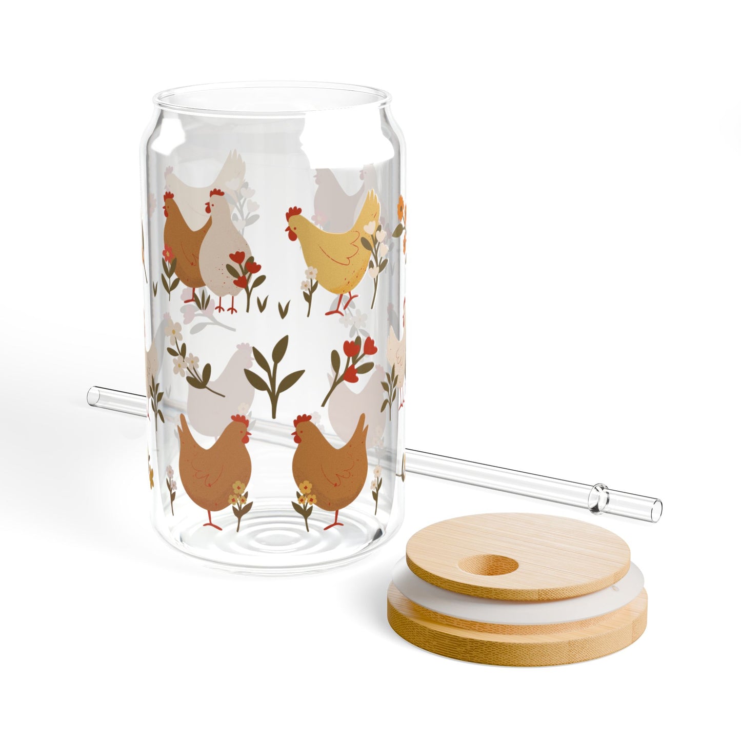 Rustic Chicken Glass