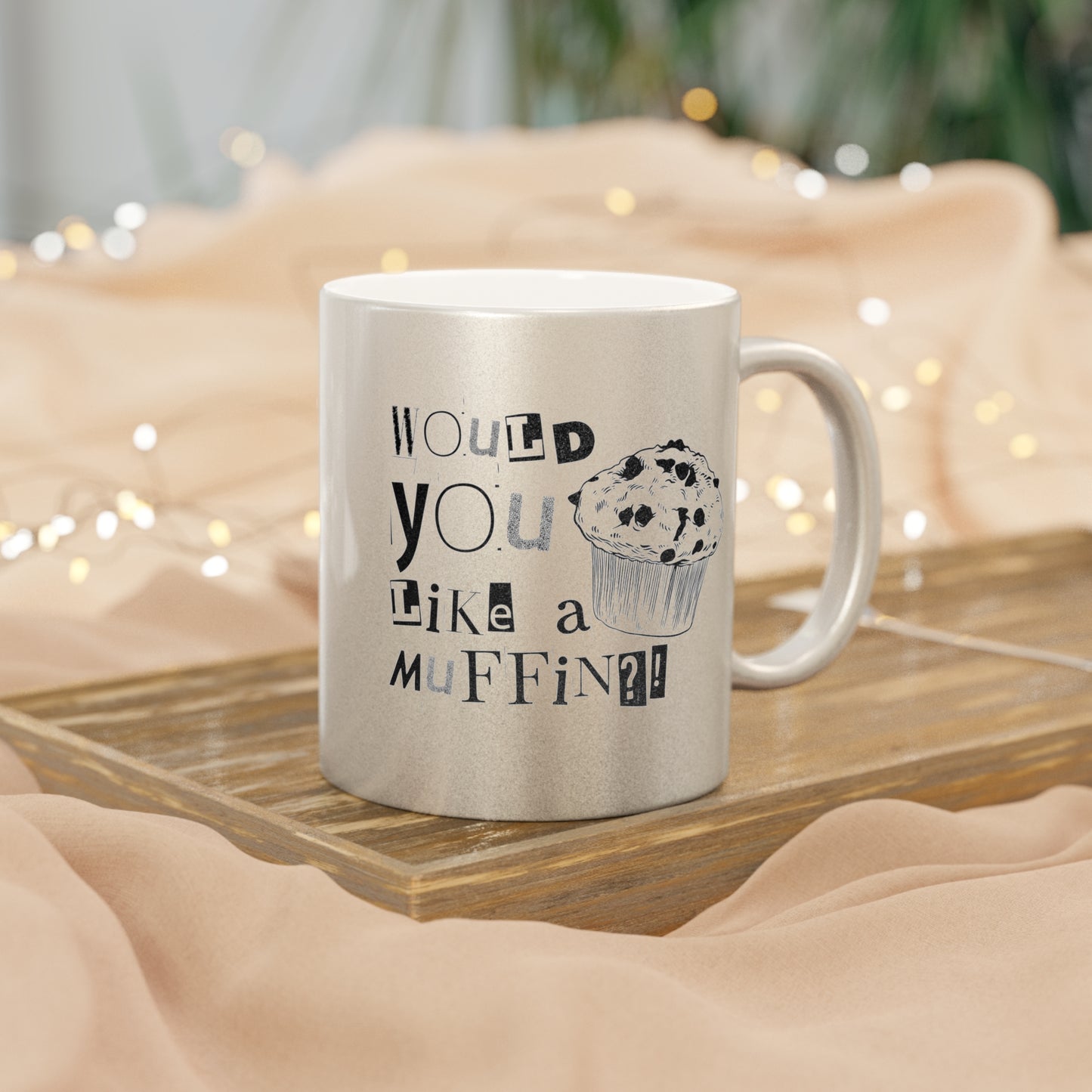 Muffin Metallic Mug (Silver\Gold)