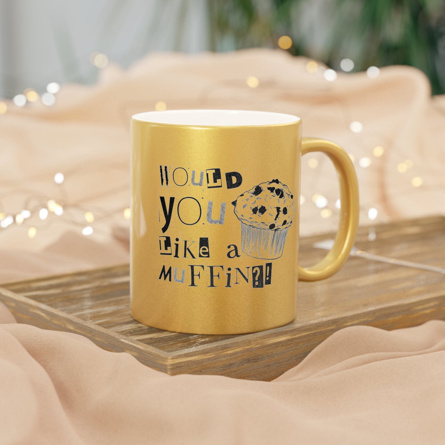 Muffin Metallic Mug (Silver\Gold)