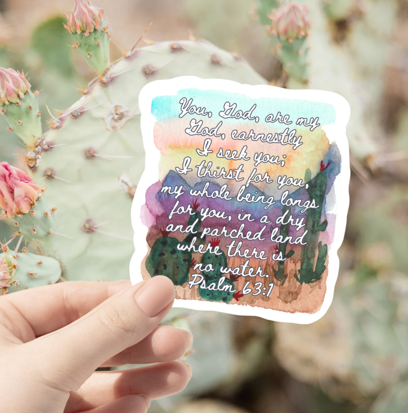 Psalm 63:1 Sticker