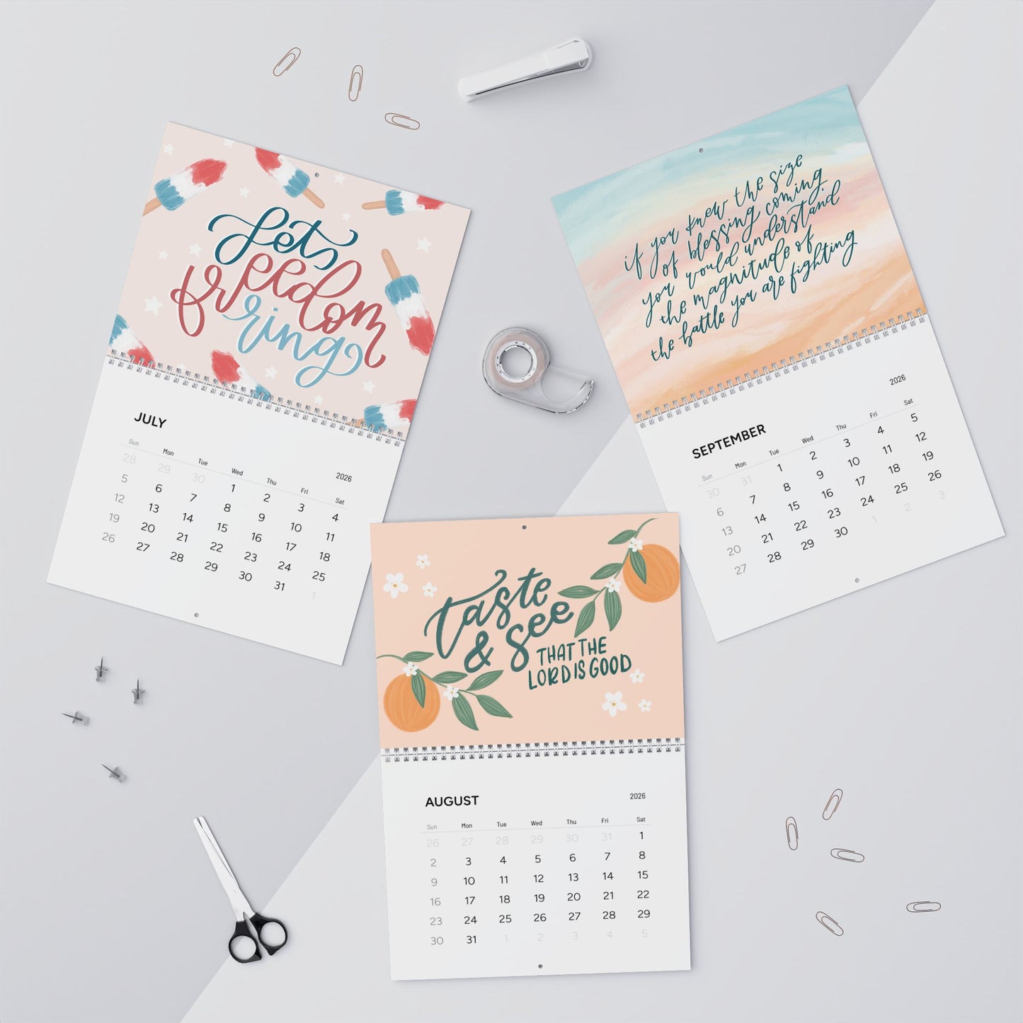 2026 Brushed by Bethy Calendar