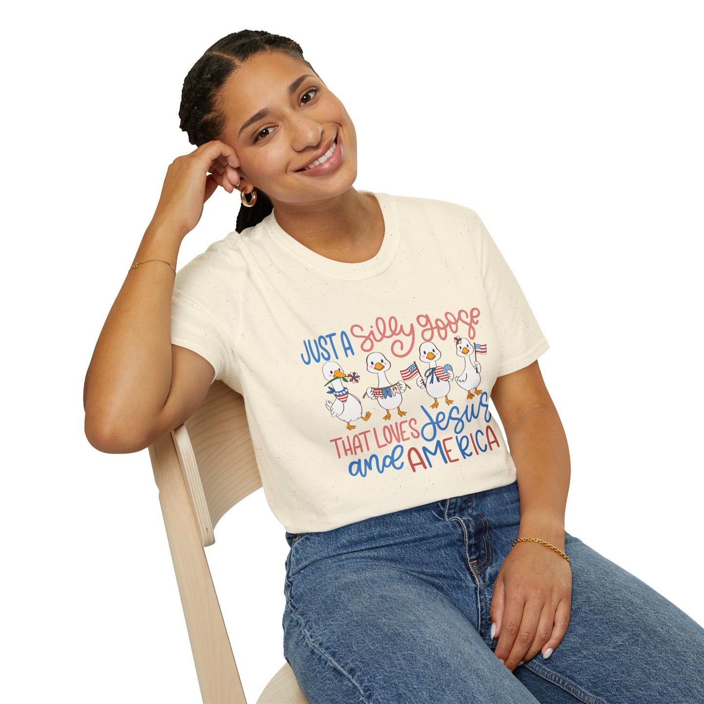 Just a Silly Goose That Loves Jesus and America Tee