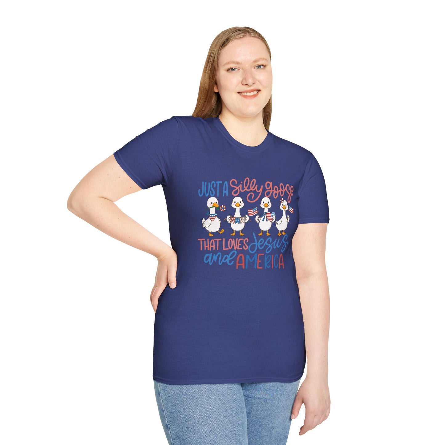 Just a Silly Goose That Loves Jesus and America Tee