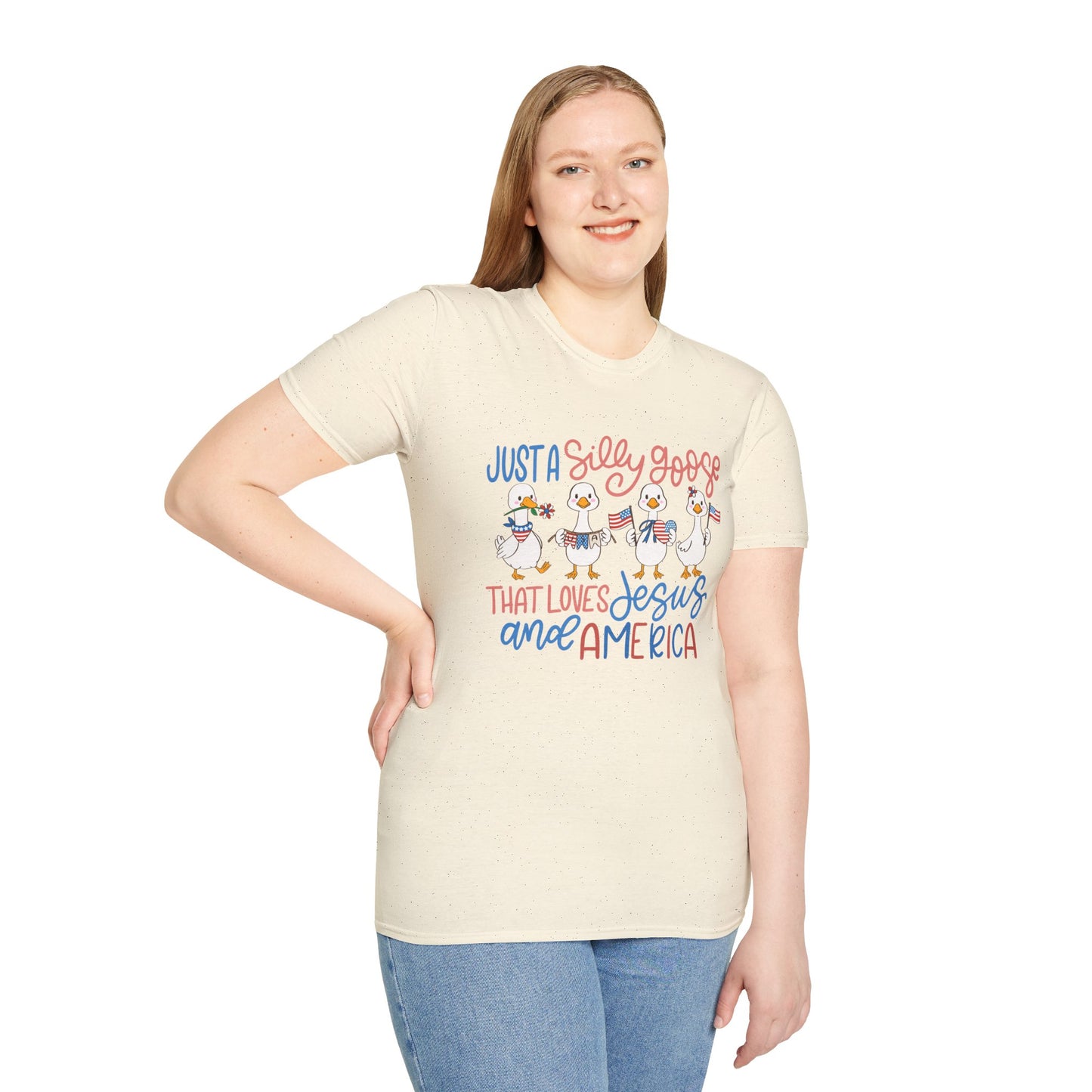Just a Silly Goose That Loves Jesus and America Tee