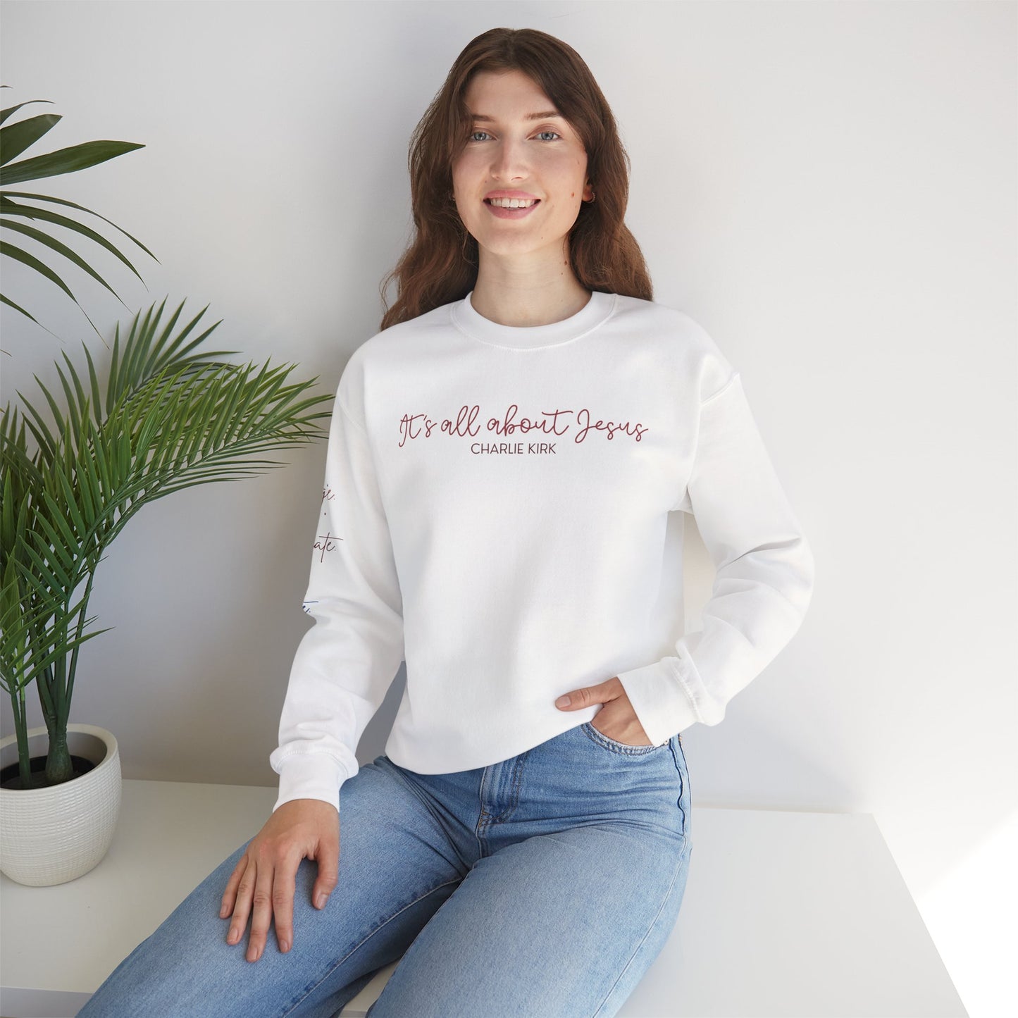 All About Jesus Crewneck Sweatshirt