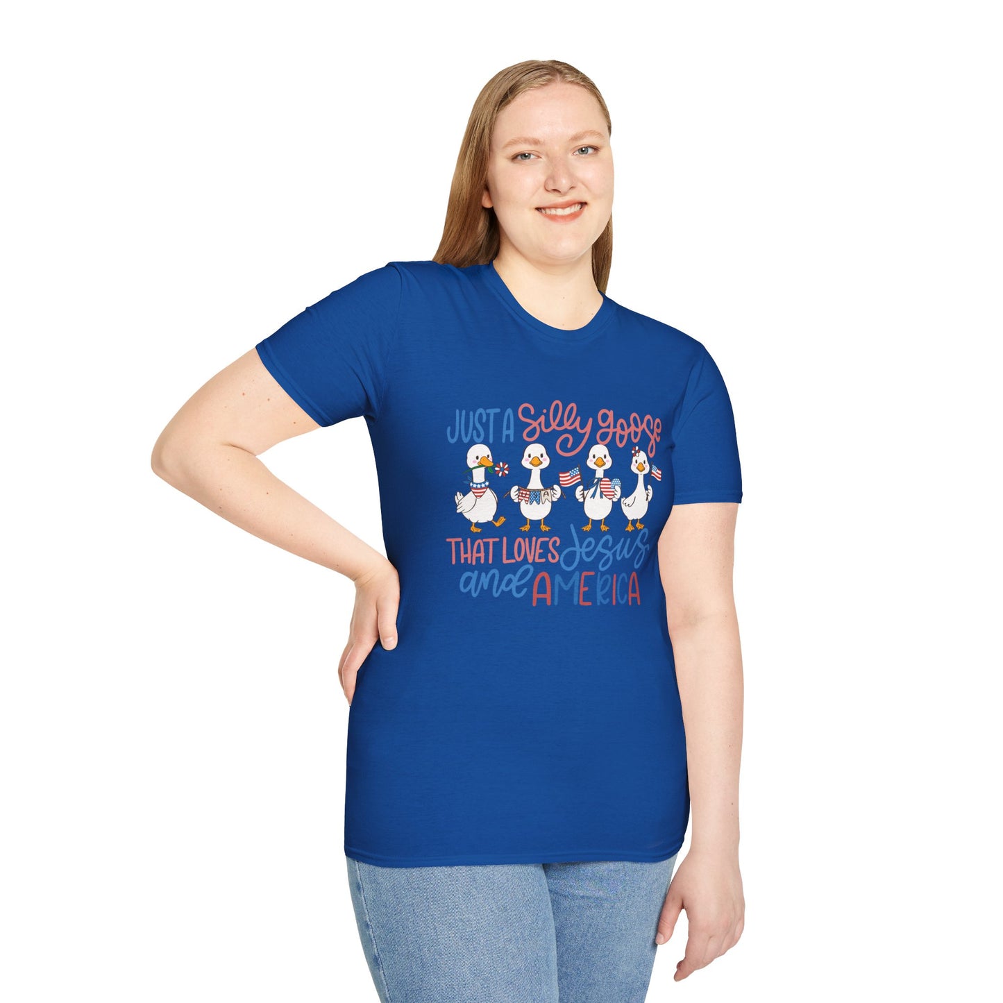 Just a Silly Goose That Loves Jesus and America Tee