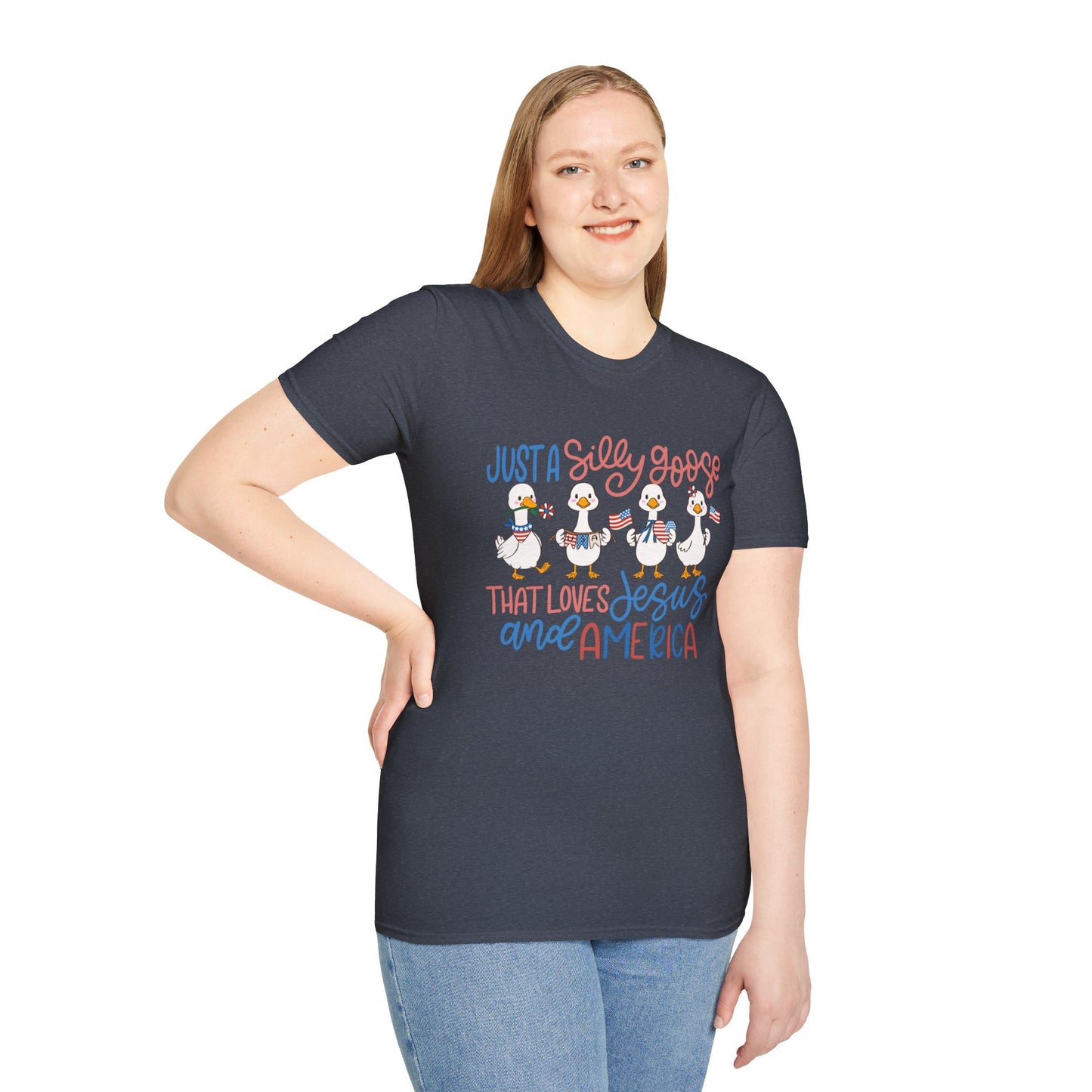 Just a Silly Goose That Loves Jesus and America Tee