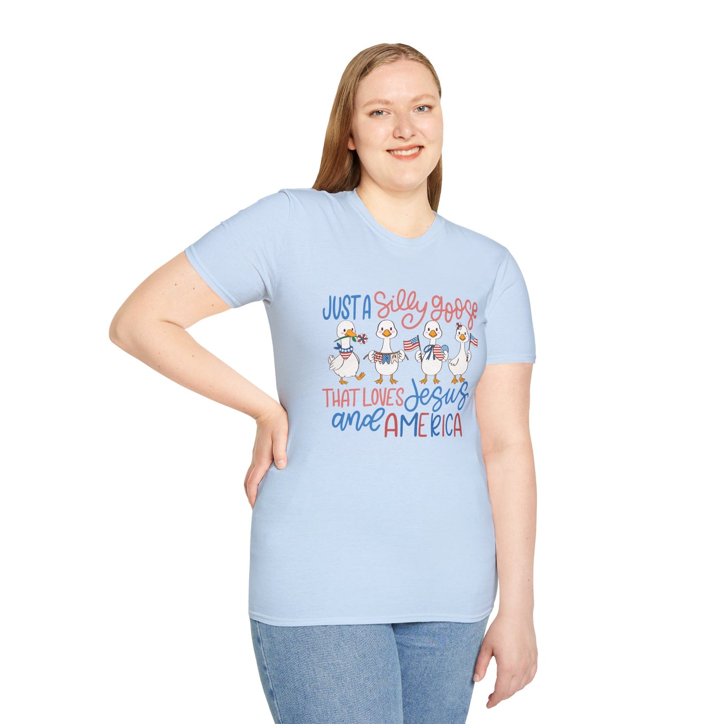 Just a Silly Goose That Loves Jesus and America Tee