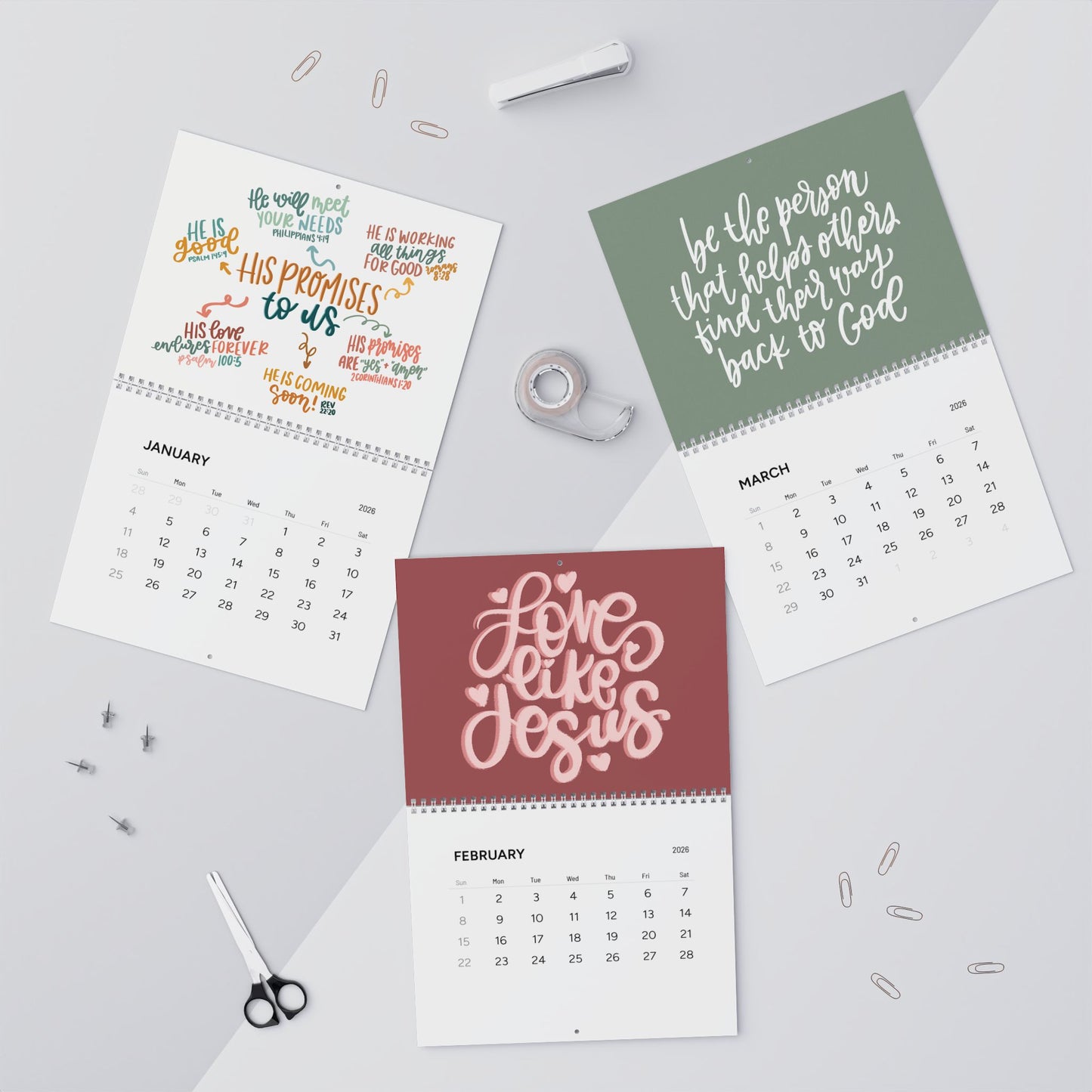 2026 Brushed by Bethy Calendar