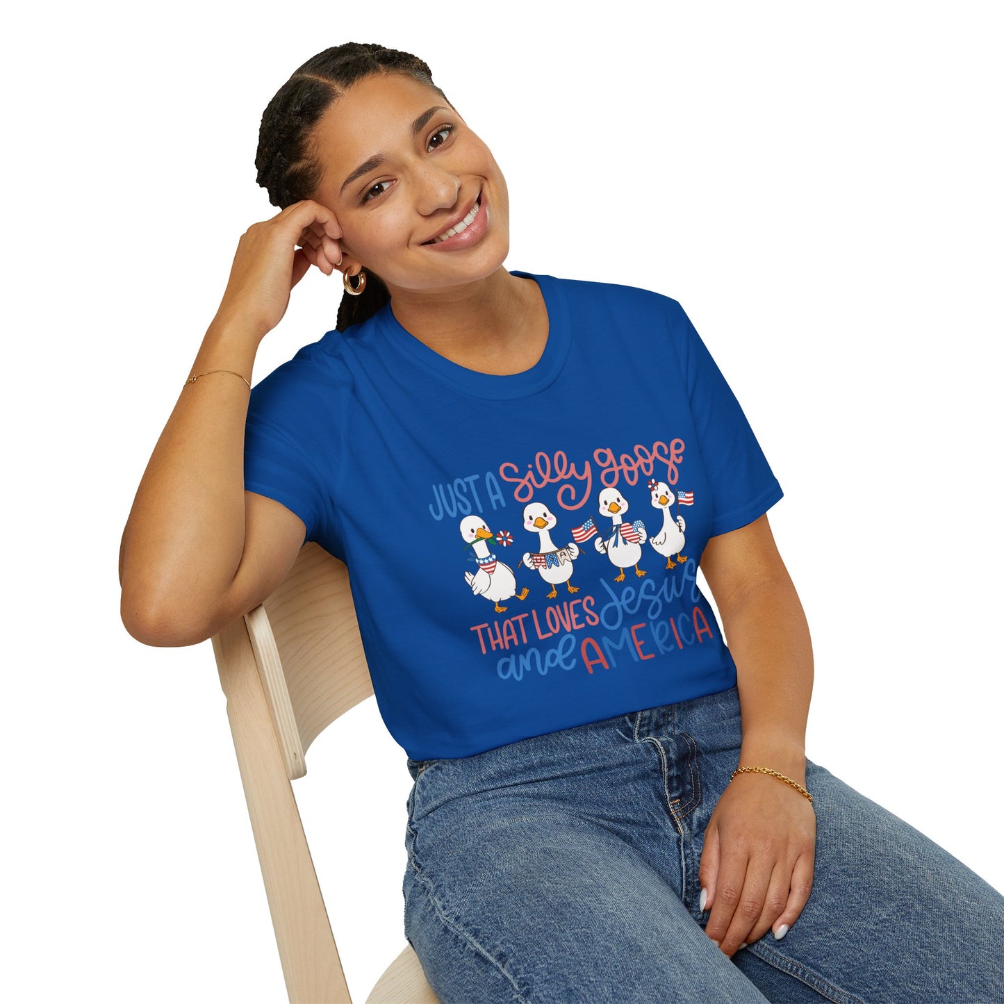 Just a Silly Goose That Loves Jesus and America Tee