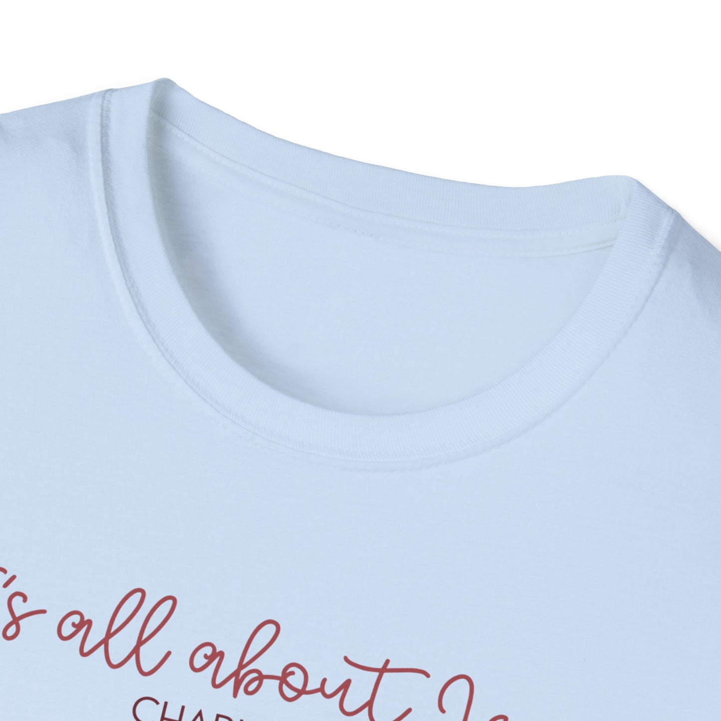 All About Jesus Tee (Red&Blue Design)