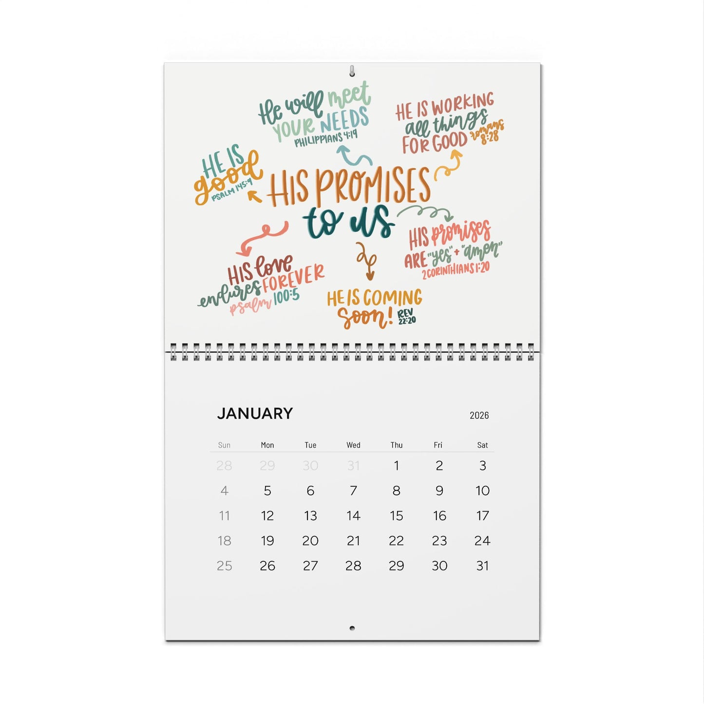 2026 Brushed by Bethy Calendar