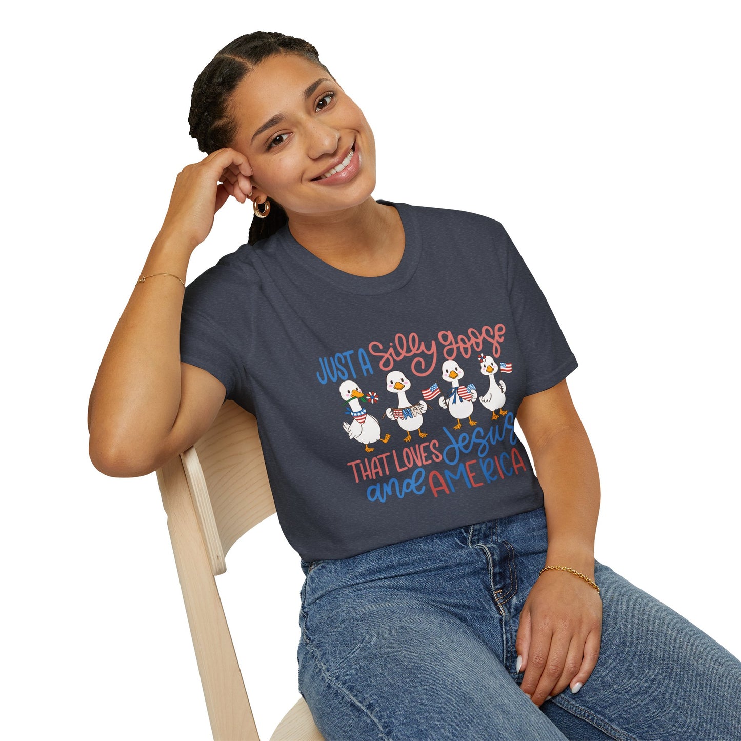 Just a Silly Goose That Loves Jesus and America Tee