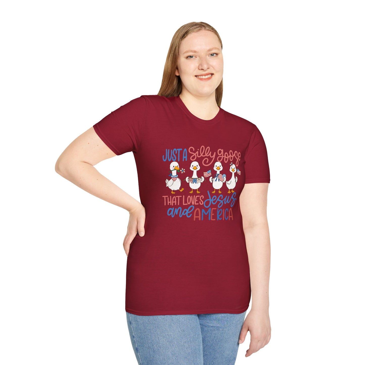 Just a Silly Goose That Loves Jesus and America Tee