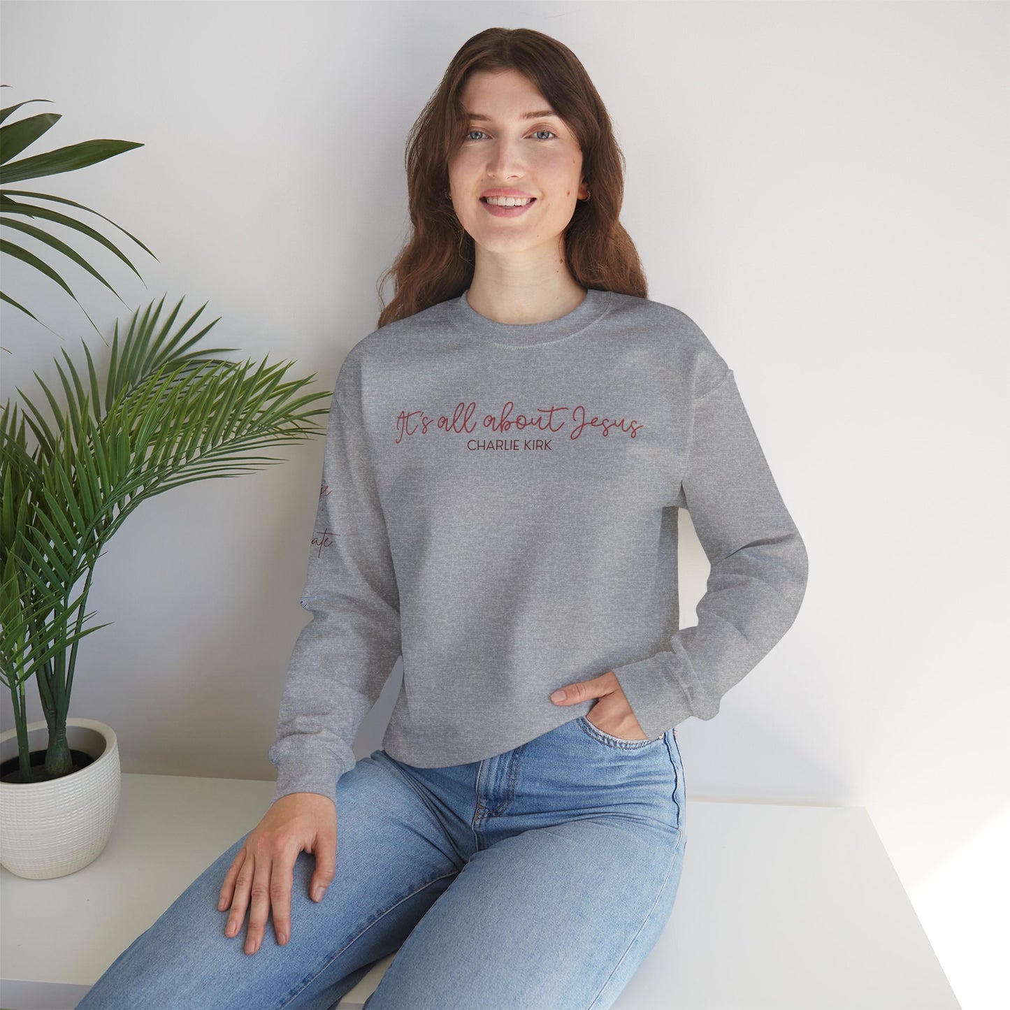 All About Jesus Crewneck Sweatshirt