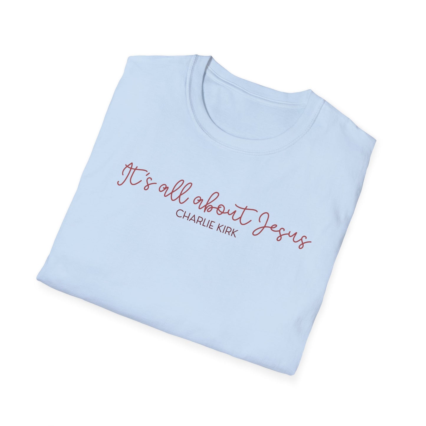 All About Jesus Tee (Red&Blue Design)