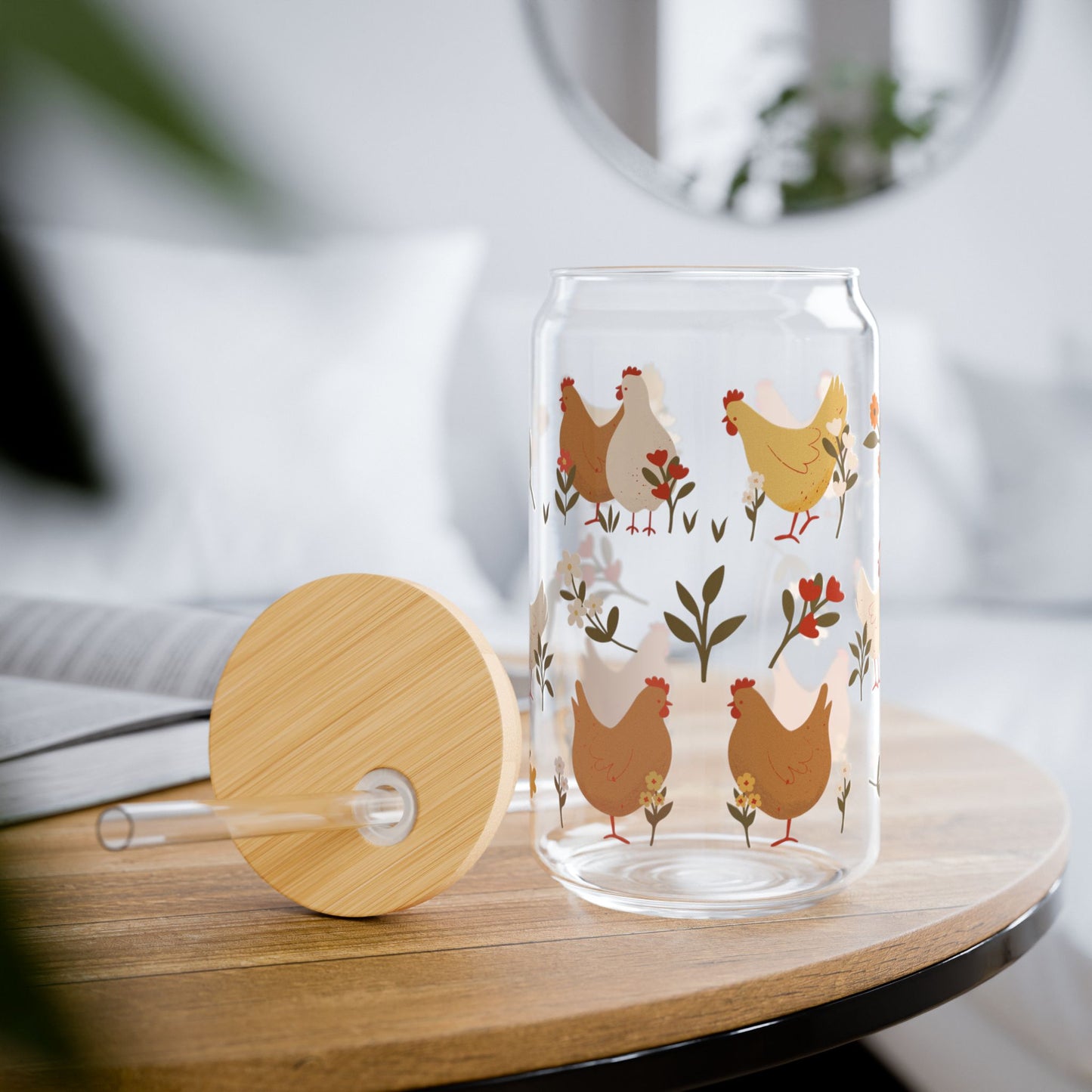 Rustic Chicken Glass