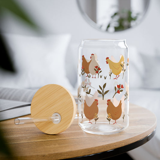 Rustic Chicken Glass