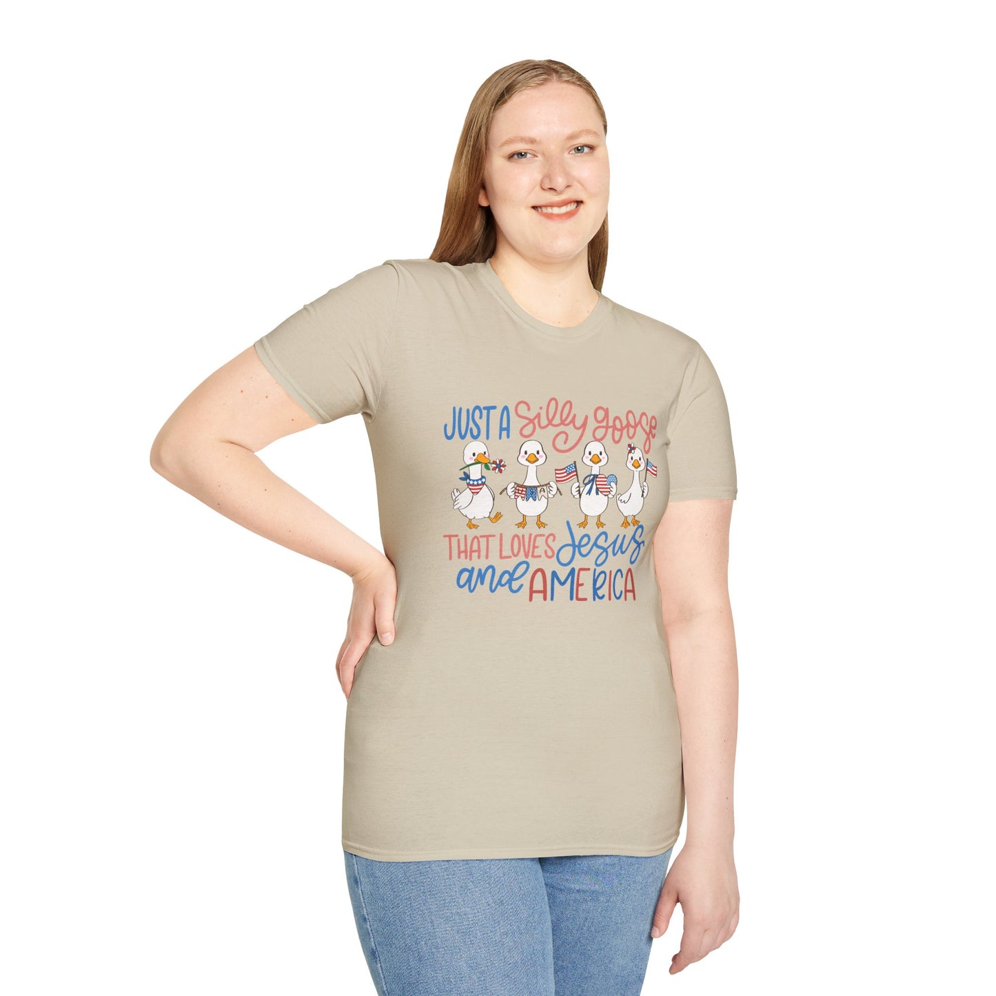 Just a Silly Goose That Loves Jesus and America Tee