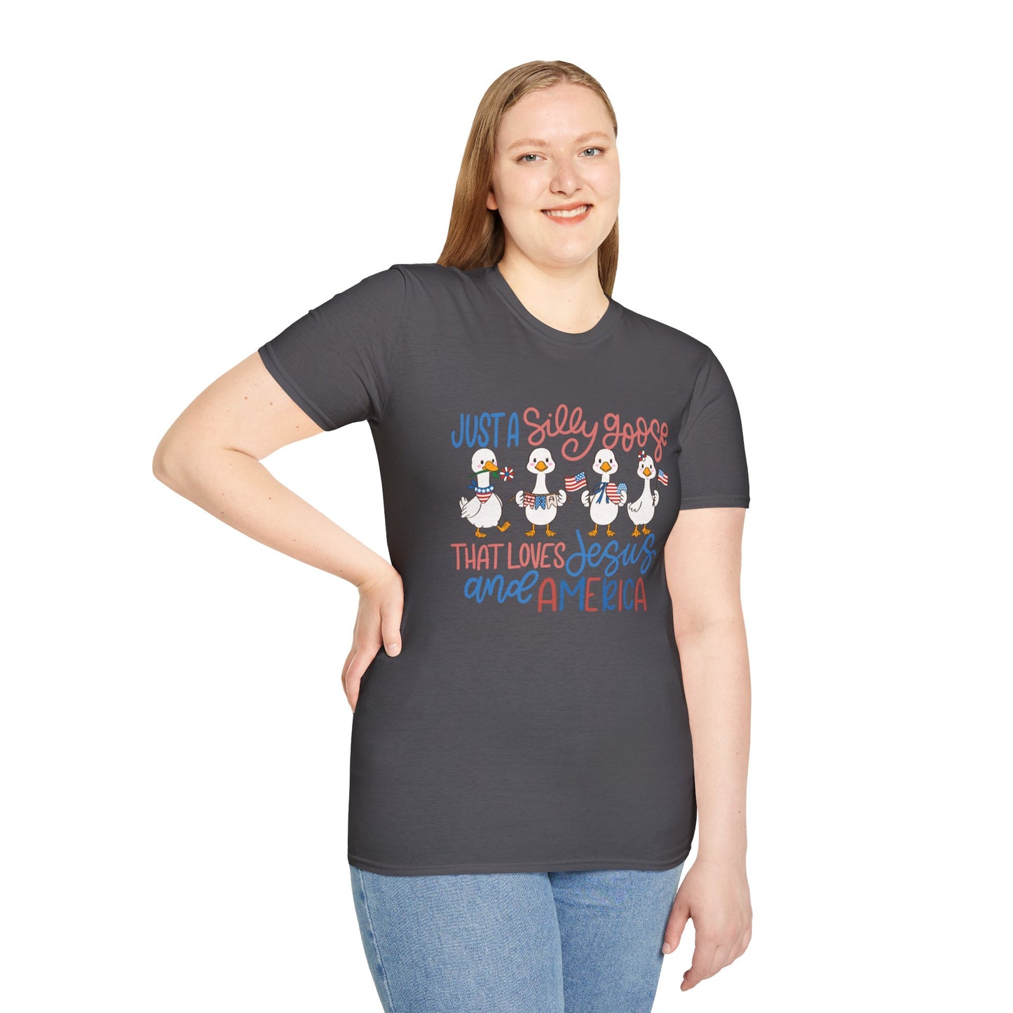 Just a Silly Goose That Loves Jesus and America Tee