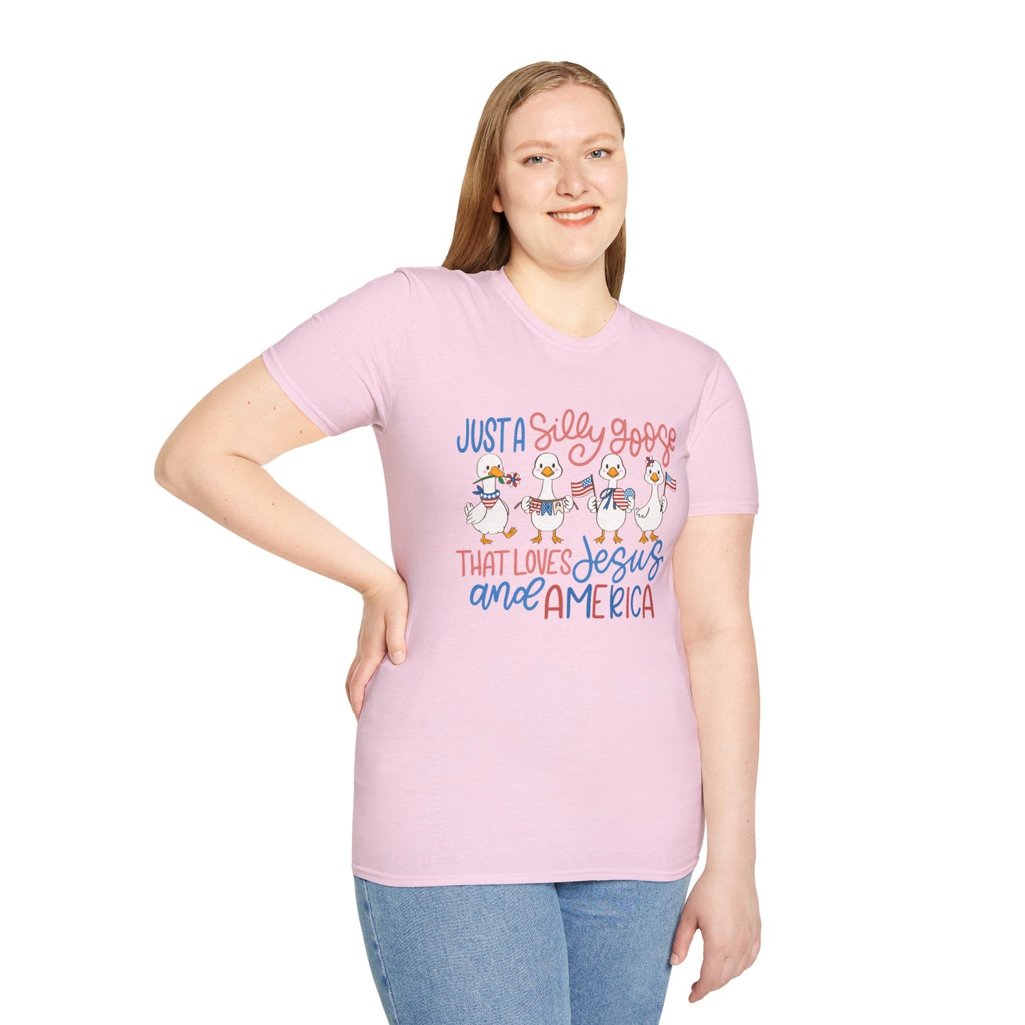 Just a Silly Goose That Loves Jesus and America Tee