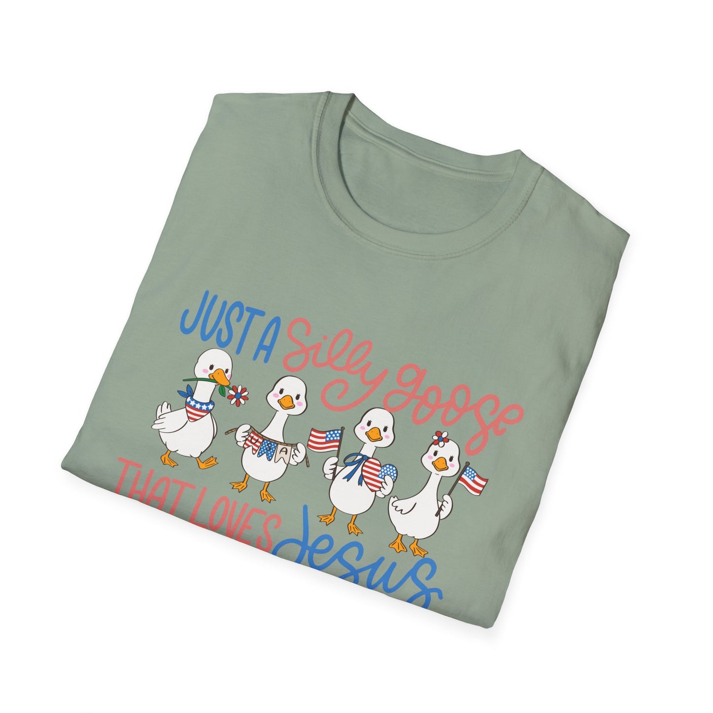 Just a Silly Goose That Loves Jesus and America Tee