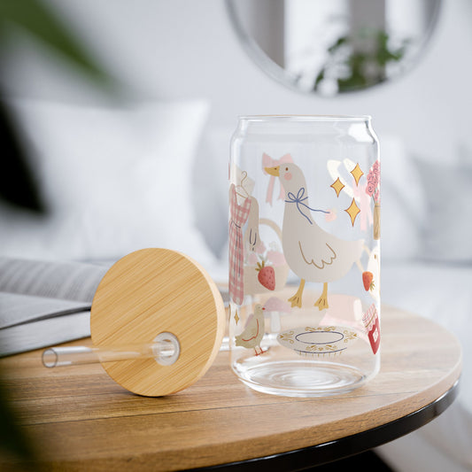 Cottagecore Goose Glass