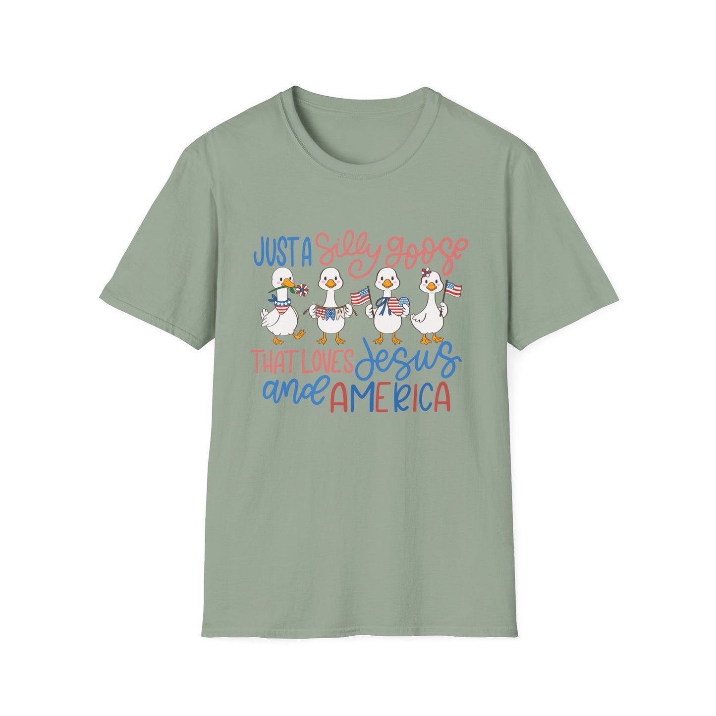 Just a Silly Goose That Loves Jesus and America Tee