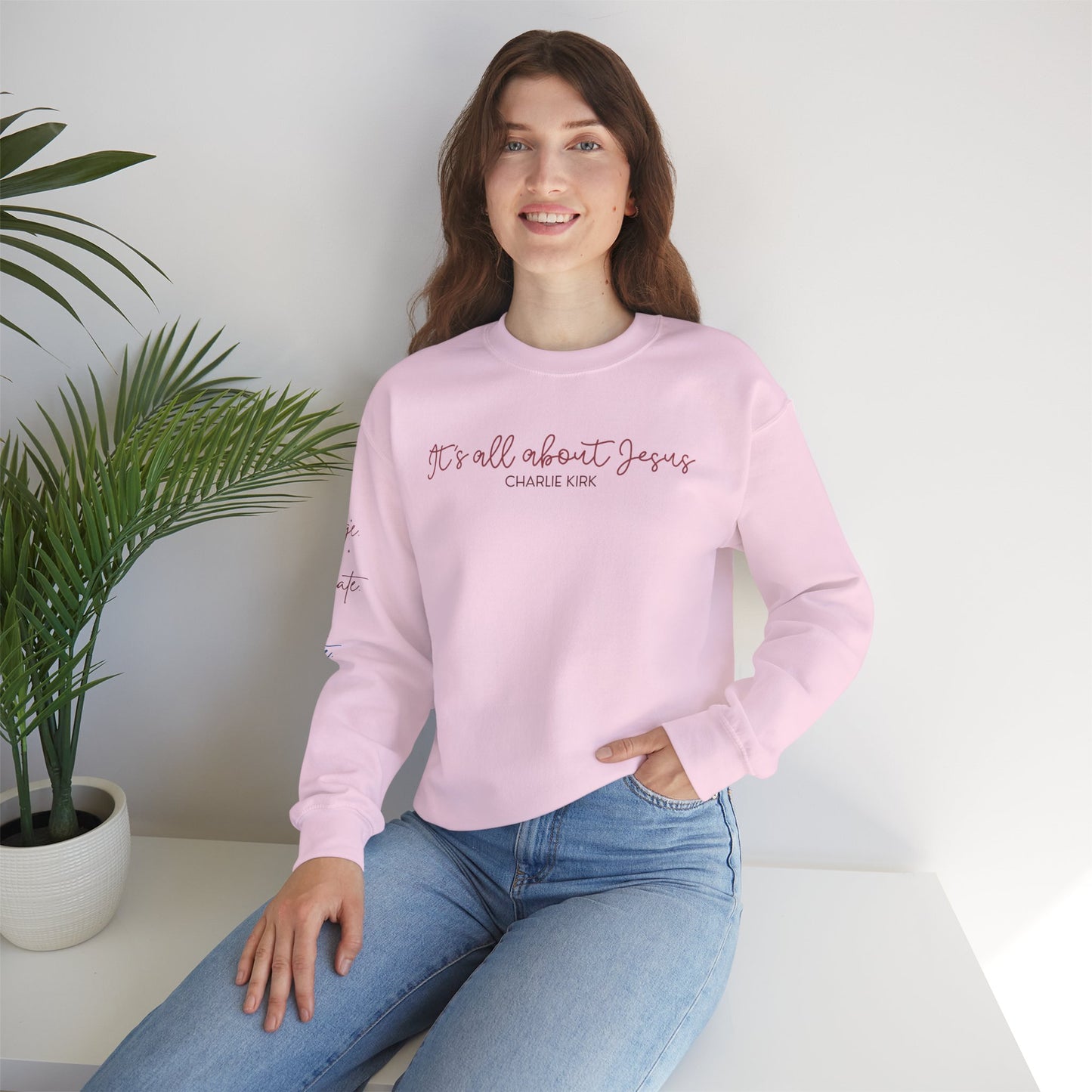All About Jesus Crewneck Sweatshirt
