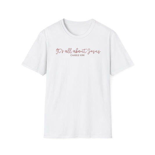 All About Jesus Tee (Red&Blue Design)