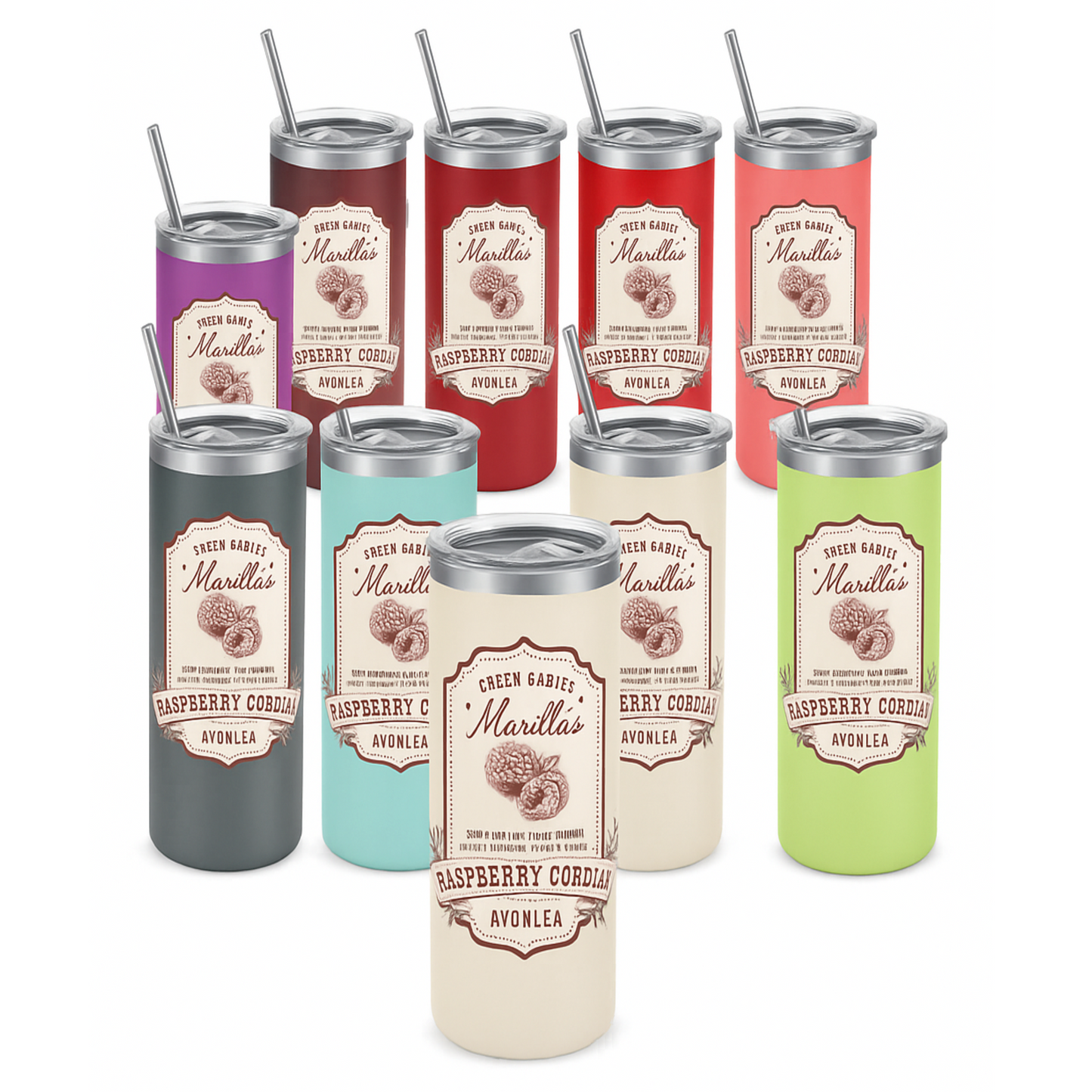 Raspberry Cordial Skinny Tumbler