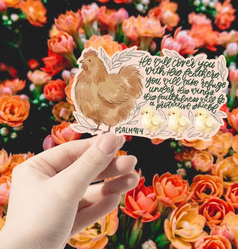 Under His Wings Sticker