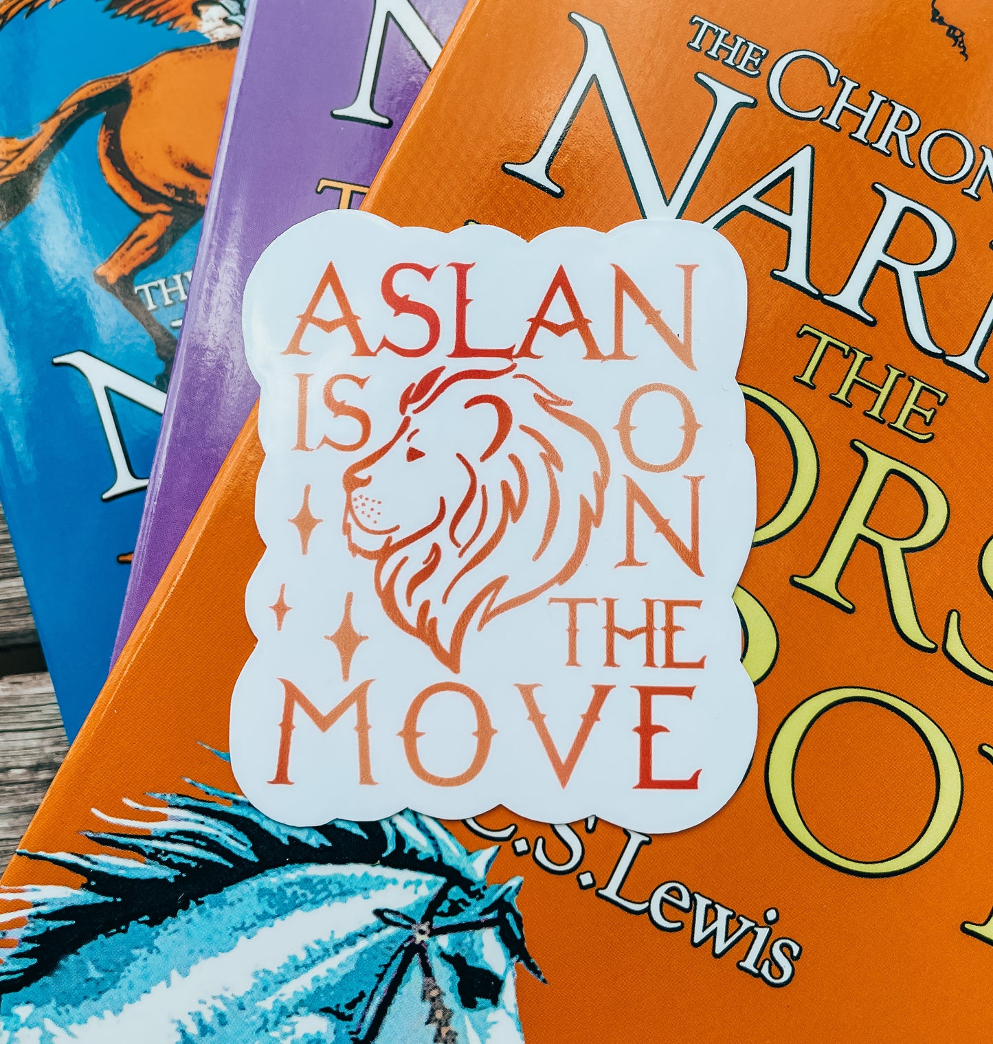 Aslan is on the Move Sticker