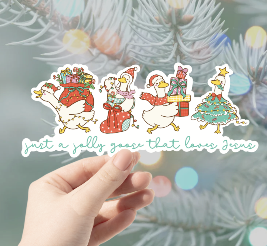 Just a Jolly Girl that Loves Jesus Sticker