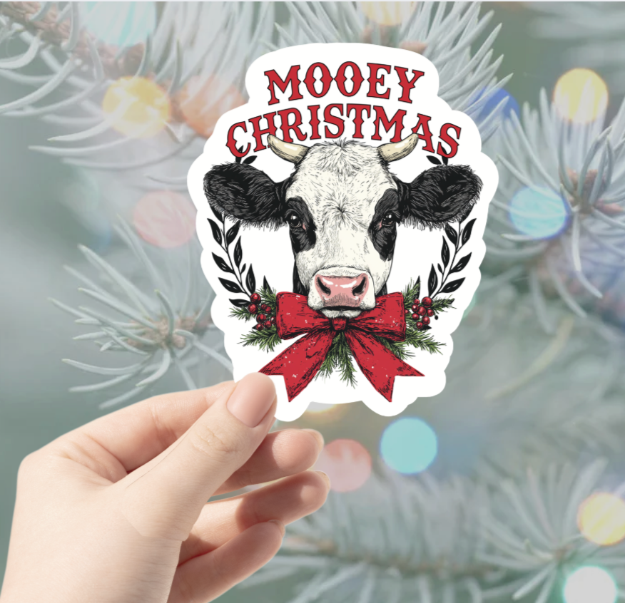 Mooey Christmas Sticker