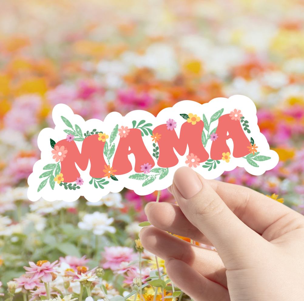 MAMA Floral Sticker