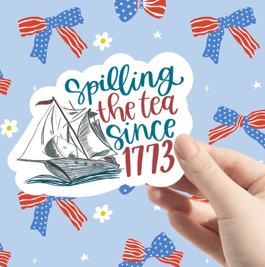 Spilling the Tea Sticker