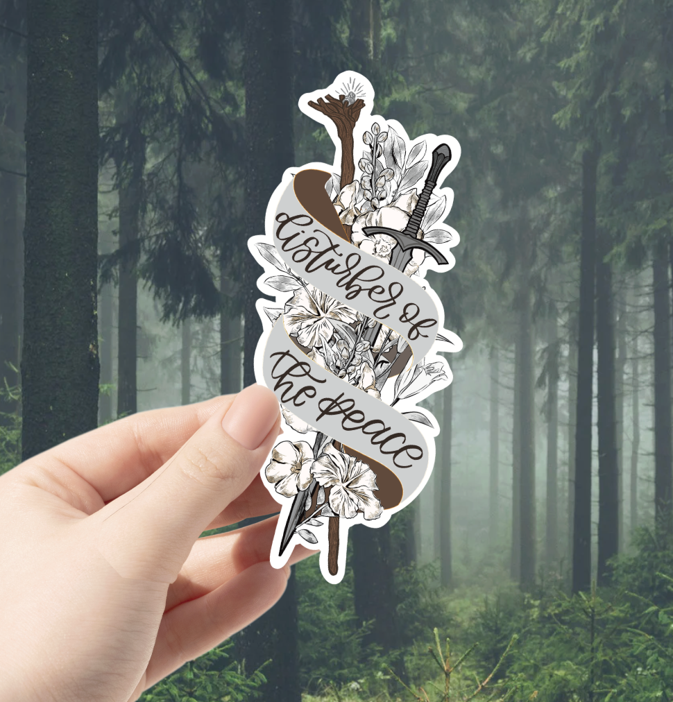 Disturber of the Peace Sword Sticker